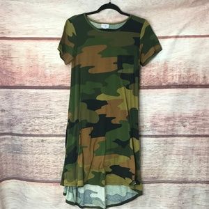 Lularoe CAMO Carly XS UNICORN HTF